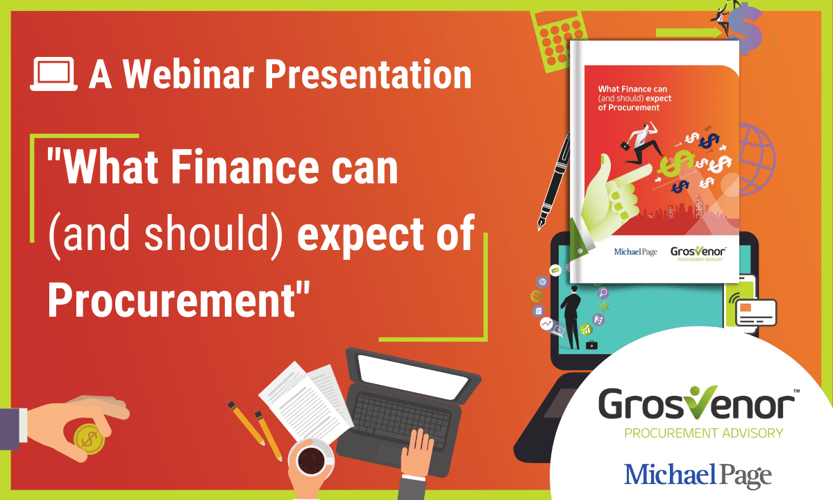 What Finance can (and should) expect of Procurement – A Webinar